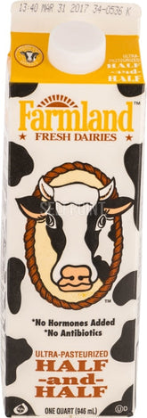 Farmland Half and Half one quart-946 ML
