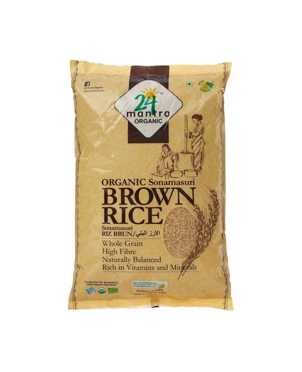 24 Mantra Organic Brown Sona Masoori  Rice 10lb