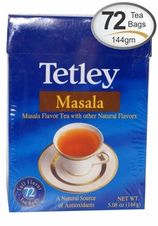 Tetley  Masala  Tea 5.08  OZ - 144 Gms 72 tea bags