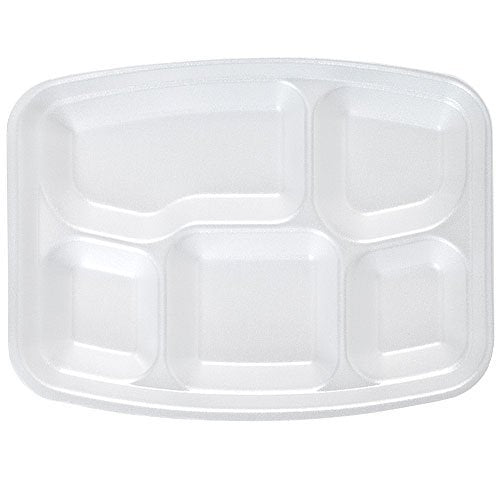 Dart Five  Compartment  foam plates-125 plates