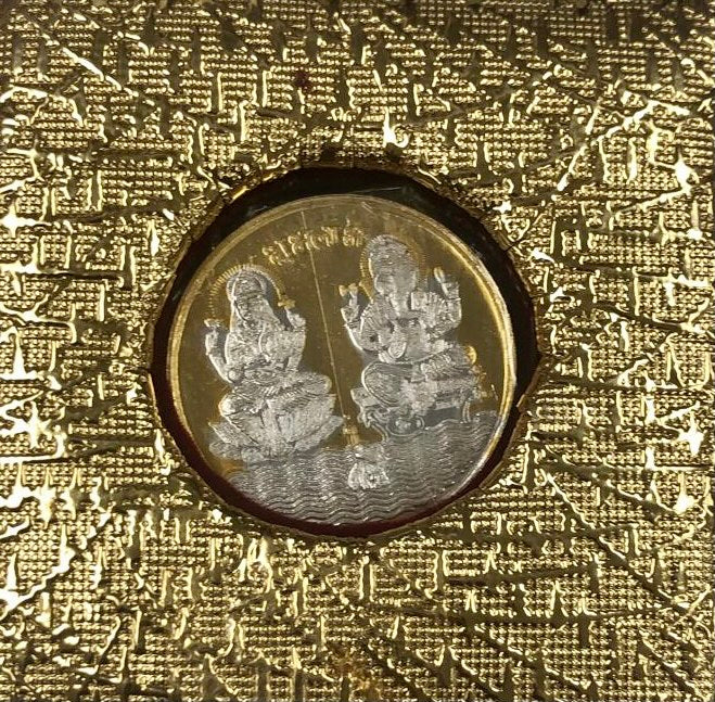 Silver coin for Dhanteras Poojan-Diwali Poojan  !0 Gms With free red and gold color case