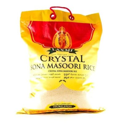 Laxmi Crystal Sona Masoori Rice 20LB