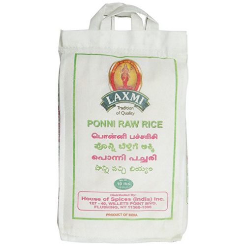 Laxmi Brand Ponni Raw Rice 10 LB - 4.5 KG