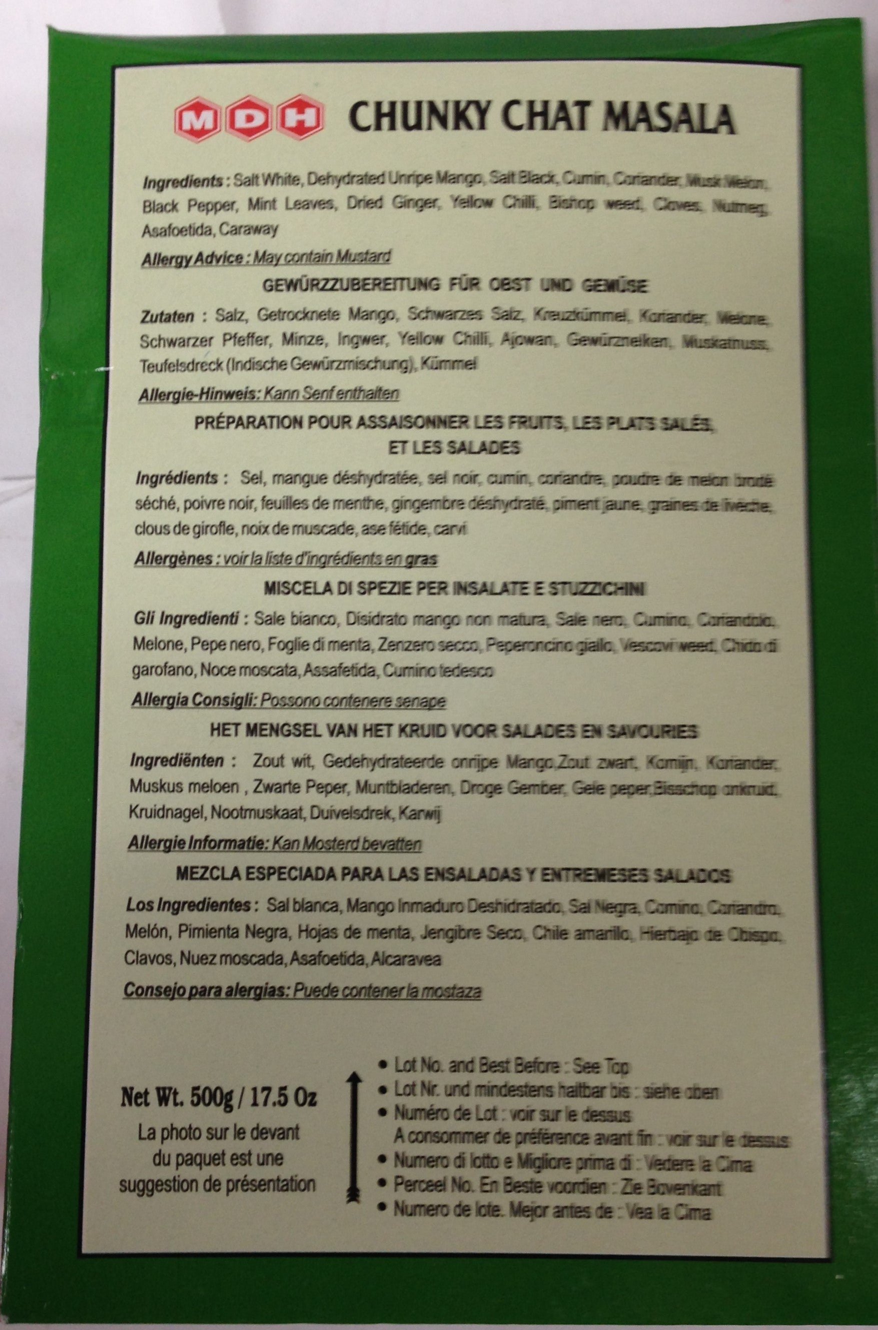 MDH Chunky Chat Masala 17.5 OZ - 500 Gms