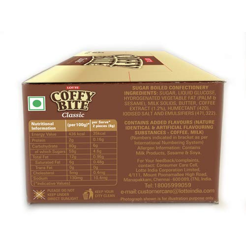 Lotte Coffy bite Classic rich coffee- creamy Toffee( 30 Sticks -23g Each)-690 Gms