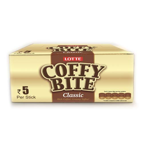 Lotte Coffy bite Classic rich coffee- creamy Toffee( 30 Sticks -23g Each)-690 Gms