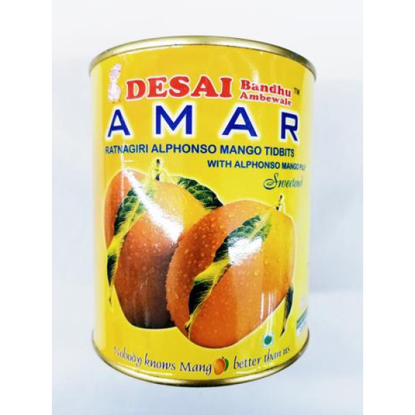 Amar Desai Ratnagiri Alphonso Mango Sweetened Pulp 30 Oz/ 850 Gms