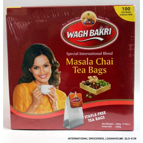 Wagh Bakri  Masala 100 Tea Bags 7 OZ / 198 Gms