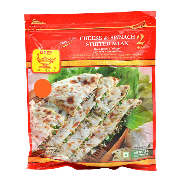 Deep Cheese Spinach Naan 2 Pieces