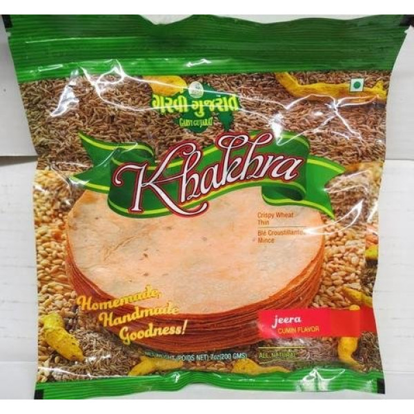 Garvi Gujrat Jeera Khakhra 7 Oz / 200 Gms