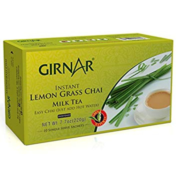 Girnar Instant Lemon Grass Chai 7.7 oz / 220 Gms 10 Single Sachets