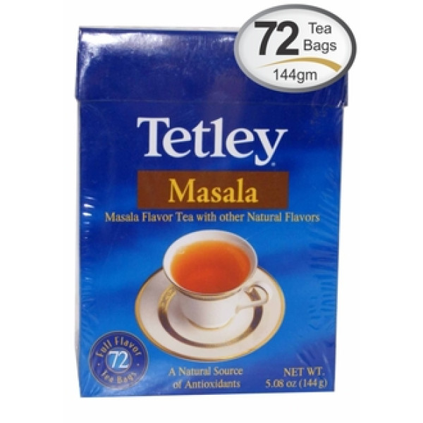Tetley  Masala  Tea 5.08  OZ / 144 Gms 72 tea bags