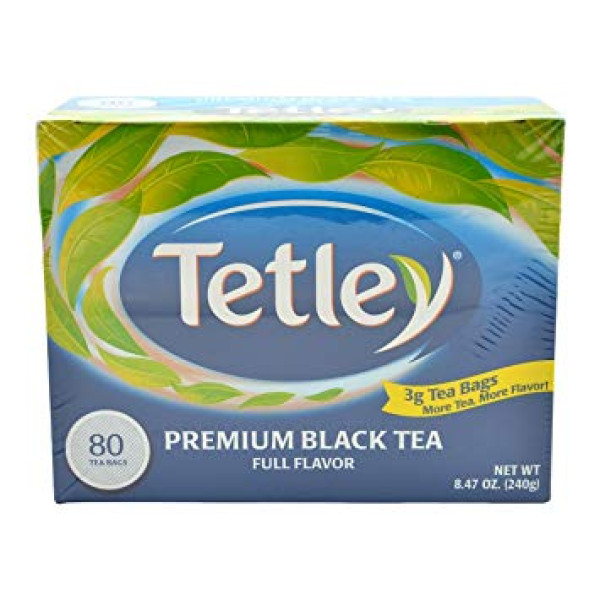 Tetley Black  Tea Bags 8.47 OZ / 240 Gms 80 tea bags
