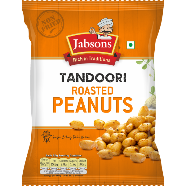 Jabsons Tandoori Roasted Peanuts 14.1 OZ / 400 Gms