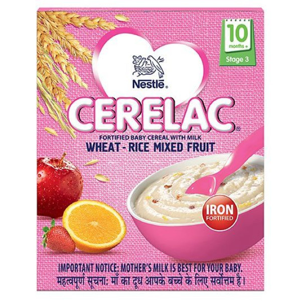 Nestle Ceralac Wheat-Rice Mixed Fruit 10.54 OZ / 300 Gms