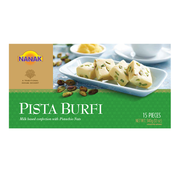 Nanak Pista Barfi 15 Pieces / 340 Gms