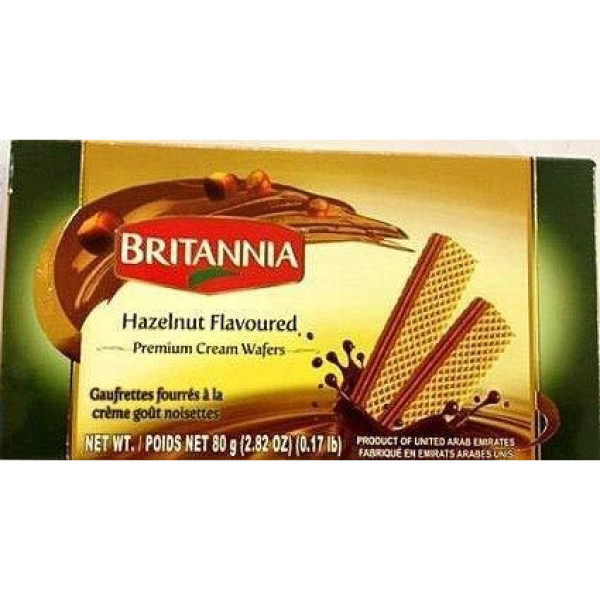 Britannia Treat Creme Wafer Hazelnut 5.29 Oz /150Gms