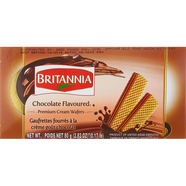 Britannia Treat Creme Wafer Choco 5.29 Oz /150Gms