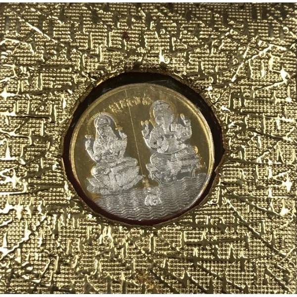 Silver coin for Dhanteras Poojan/Diwali Poojan  !0 Gms With free red and gold color case
