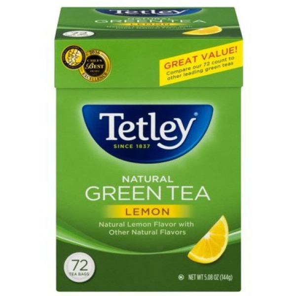 Tetley  Green Tea Lemon Tea 5.08  OZ / 144 Gms 72 tea bags