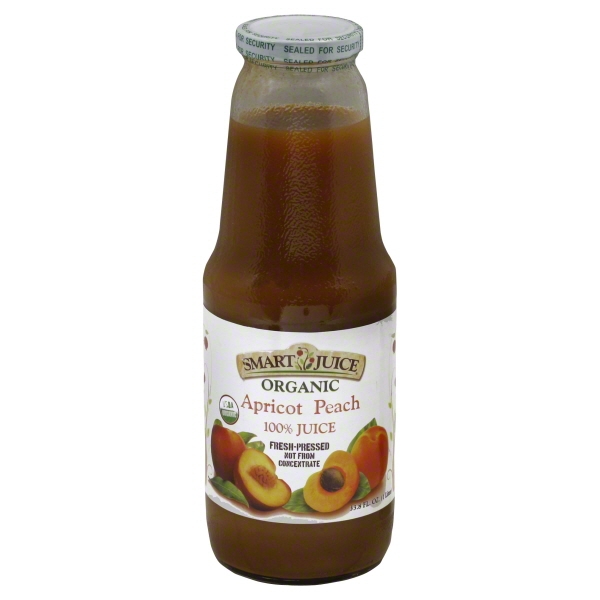 Smart Juice Organic  Apricot Peach  Juice 33.8 oz / 1 L