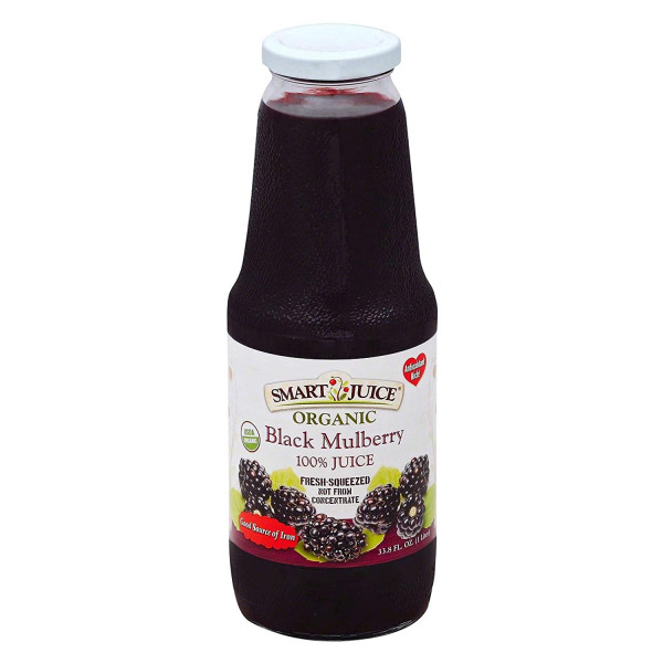 Smart Juice Organic Black Mulberry Cranberry  Juice 33.8 oz / 1 L