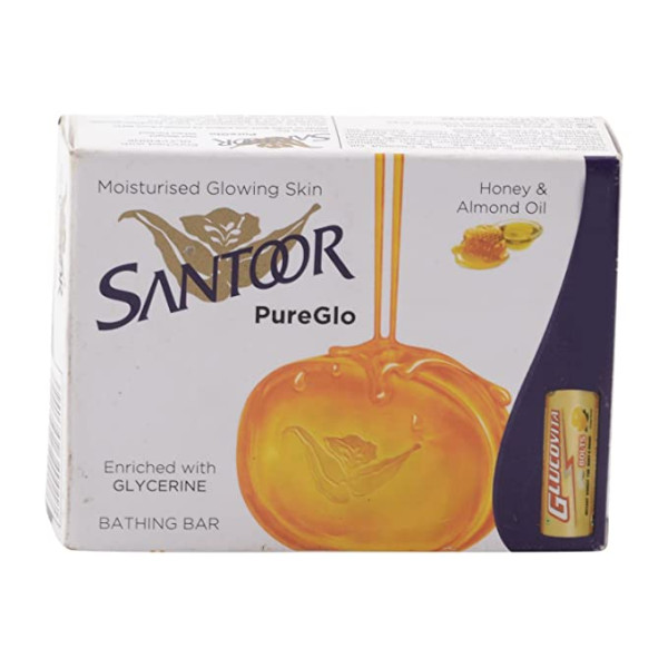 Santoor Honey & Almond Oil Soap 3.5 OZ / 100 Gms