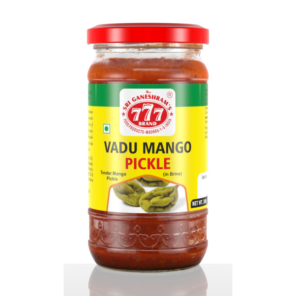 Sri Ganeshram's 777 Brand Vadu Mango Pickle 10.5 OZ / 300 Gms