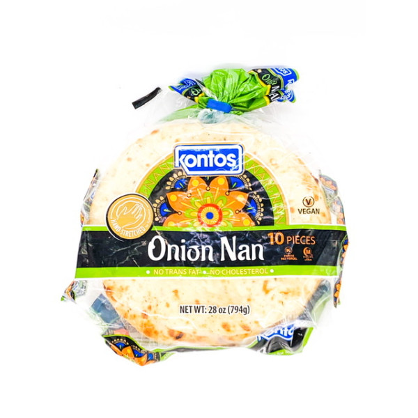 Kontos Onion Naan 28 Oz / 10 Pieces