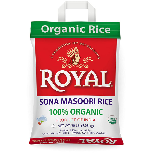 Royal Organic Sona Masoori  Rice 20lb