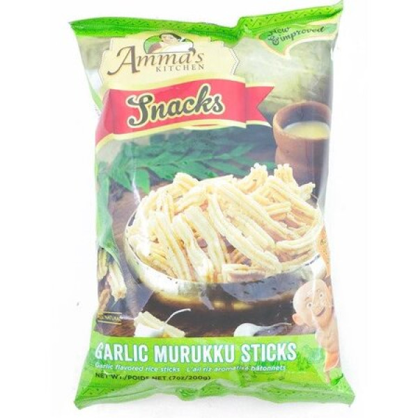 Amma's Kitchen Garlic Murukku Sticks 7 Oz / 200 Gms