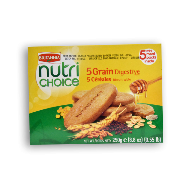 Britannia Nutri Choice 5 Grain Biscuits  8.8 OZ / 250 Gms