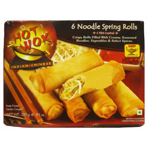 Deep Hot Wok 6 Noodles Spring Roll 8 Oz / 228 Gms
