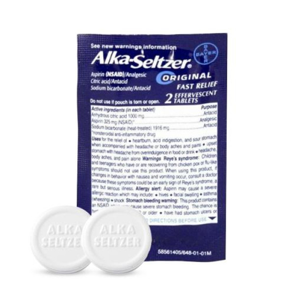 Akla-Seltzer medicine for  Fast Relief of Heartburn, Upset Stomach, Acid Indigestion with Headache and Body Aches
