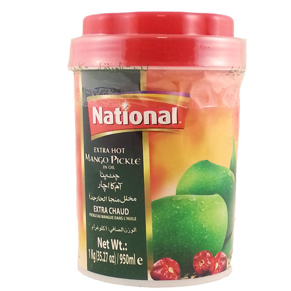 National Extra Hot Mango Pickle 35.27 OZ / 1000 Gms