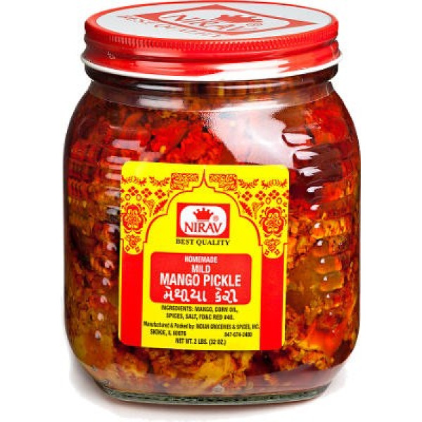 Nirav Mild Mango Pickle 36 Oz / 2.25 Lb
