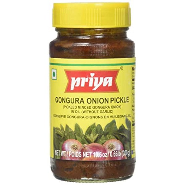 Priya Gongura Onion Pickle  10.6 OZ / 300 Gms