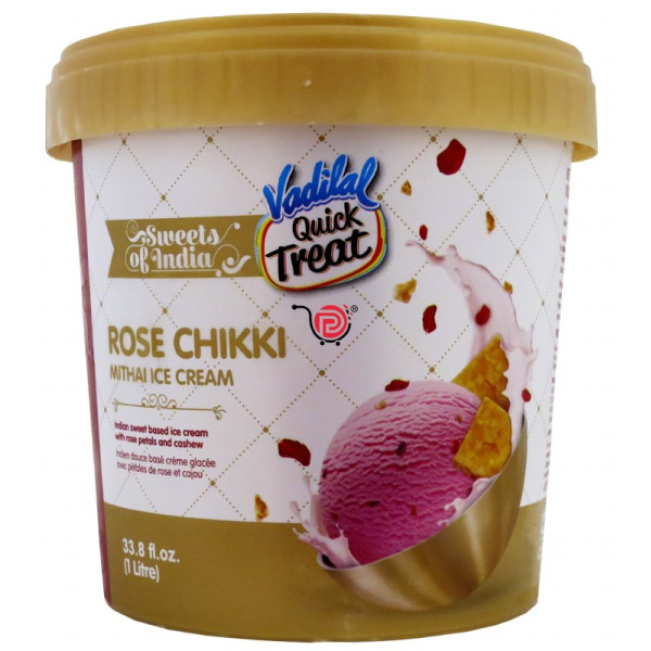 Vadilal Rose Chikki Ice Cream 1 L