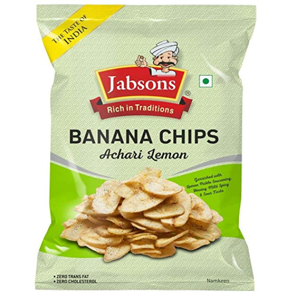 Jabsons  Banana chips Achari Lemon 150Gms