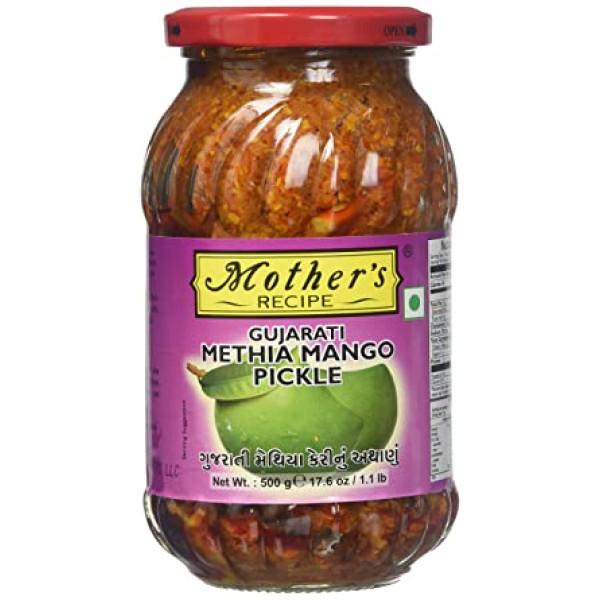 Mother's Recipe Gujarati Methia Mango Pickle 17.6 OZ / 500 Gms