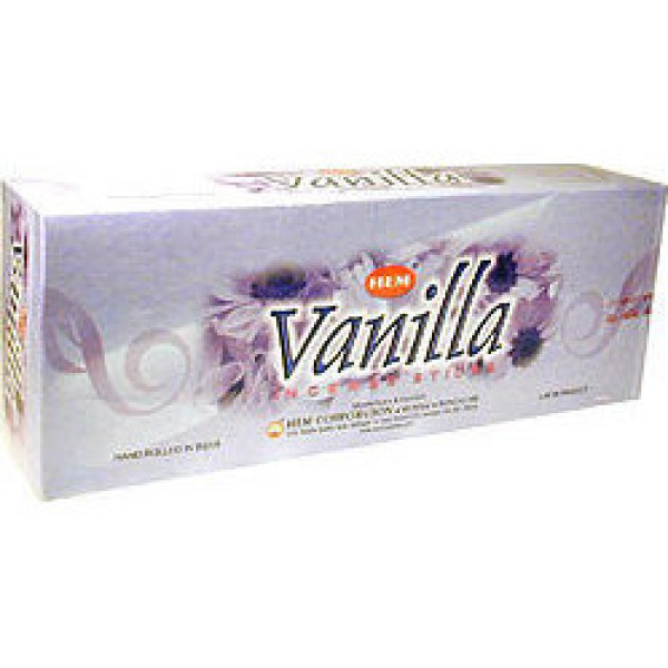 HEM Vanilla  Incense Sticks (120 Sticks ) 6 Packs of 20 sticks  each