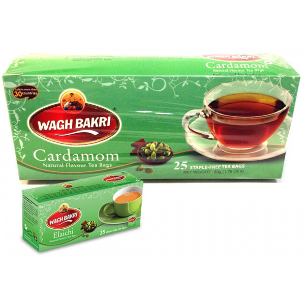 Wagh Bakri  Cardamom Tea Bags 1.76 OZ / 50 Gms