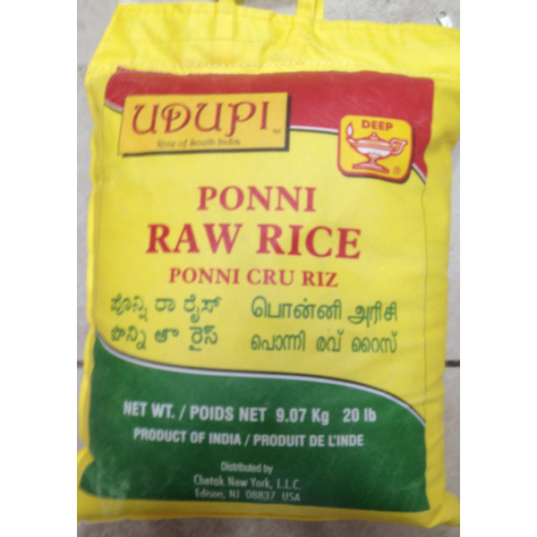 Deep Ponni Raw Rice 20 LB / 9.07 KG