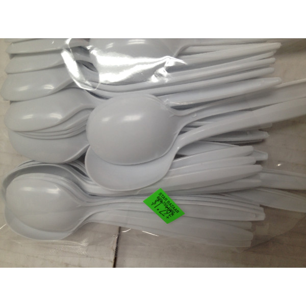 Medium Size Plastic Spoons Pack 8 OZ / 220 Gms