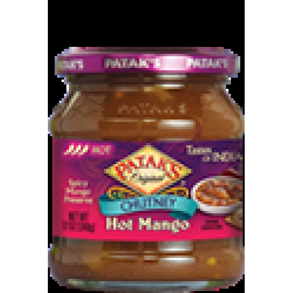 Patak's Hot  Mango Chutney 12 OZ / 340 Gms