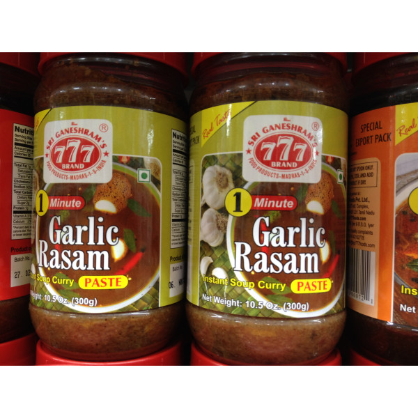 Sri Ganeshram's 777 Brand Garlic Rasam Paste 10.5 OZ / 300 Gms