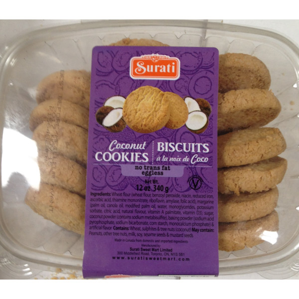 Surati Coconut Cookies 12 Oz / 340 Gms