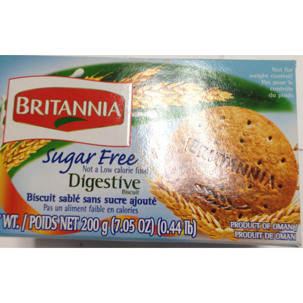 Britannia Digestive Sugar Free 7.05 Oz / 200 Gms