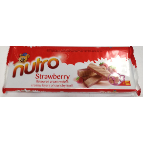 Nutro Stawberry Cream Wafer  2.65 Oz / 75 Gms