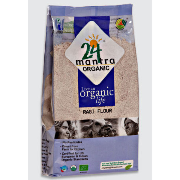 24 Mantra Organic Ragi Flour 2 Lb / 908 Gms